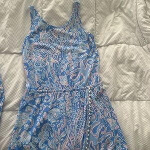 Lilly Pulitzer brand new wo tags never worn pompom overlay detail romper medium